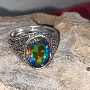5/$10❤️❤️New Mystic Topaz Style Fashion Ring